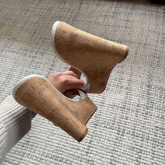 NEW Veronica Beard Dali Raffia Wedge 10 - Picture 4 of 6